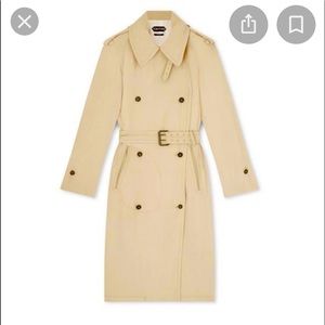 Tom ford! TRENCHCOAT WITH TONAL LEATHER